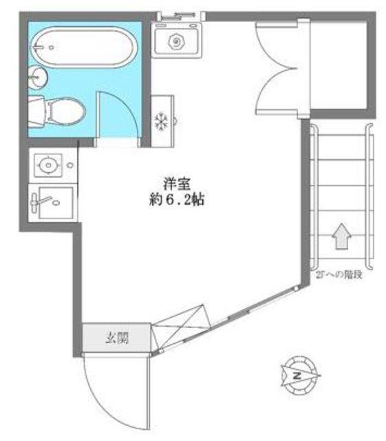 プチットハウス(ワンルーム/1階)の間取り写真