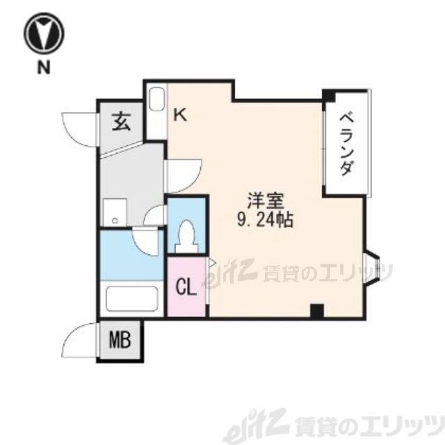 メゾンあぶの(ワンルーム/2階)の間取り写真