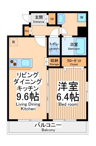 K‐フィネッサ(1LDK/3階)の間取り写真