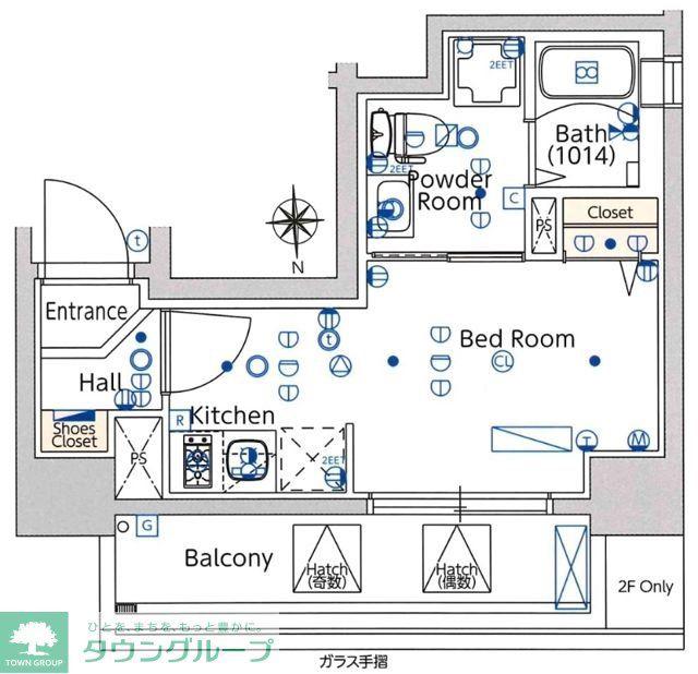 マーロ西川口ルネサンスコート(ワンルーム/4階)の間取り写真