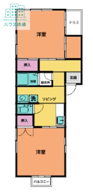 ろうふぁん寿(2SK/1階)の間取り写真