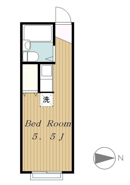 クレドール旭(ワンルーム/2階)の間取り写真
