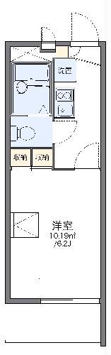 レオパレスセルサスII(1K/2階)の間取り写真