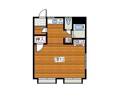M AND H(1K/2階)の間取り写真