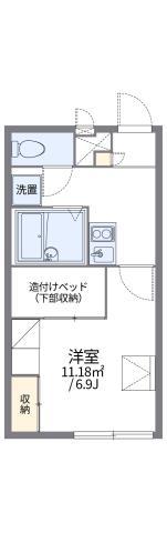 レオパレスピュア(1K/1階)の間取り写真
