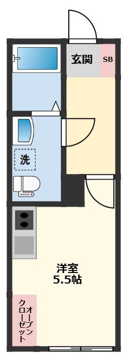 リベルテ(ワンルーム/1階)の間取り写真