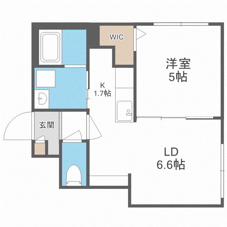 CORSO(1LDK/4階)の間取り写真