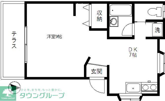 Rハイム(1DK/1階)の間取り写真