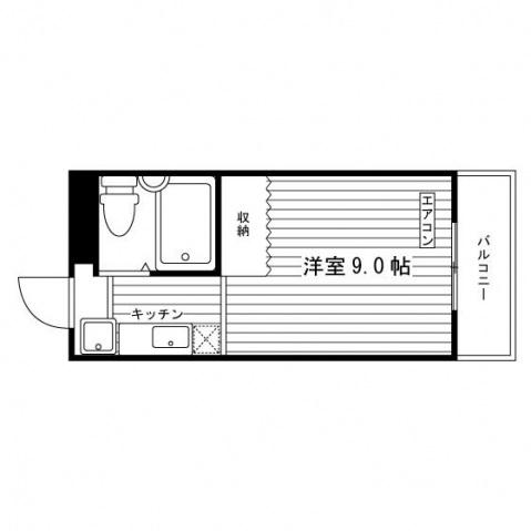 マンサール墨染(1K/1階)の間取り写真