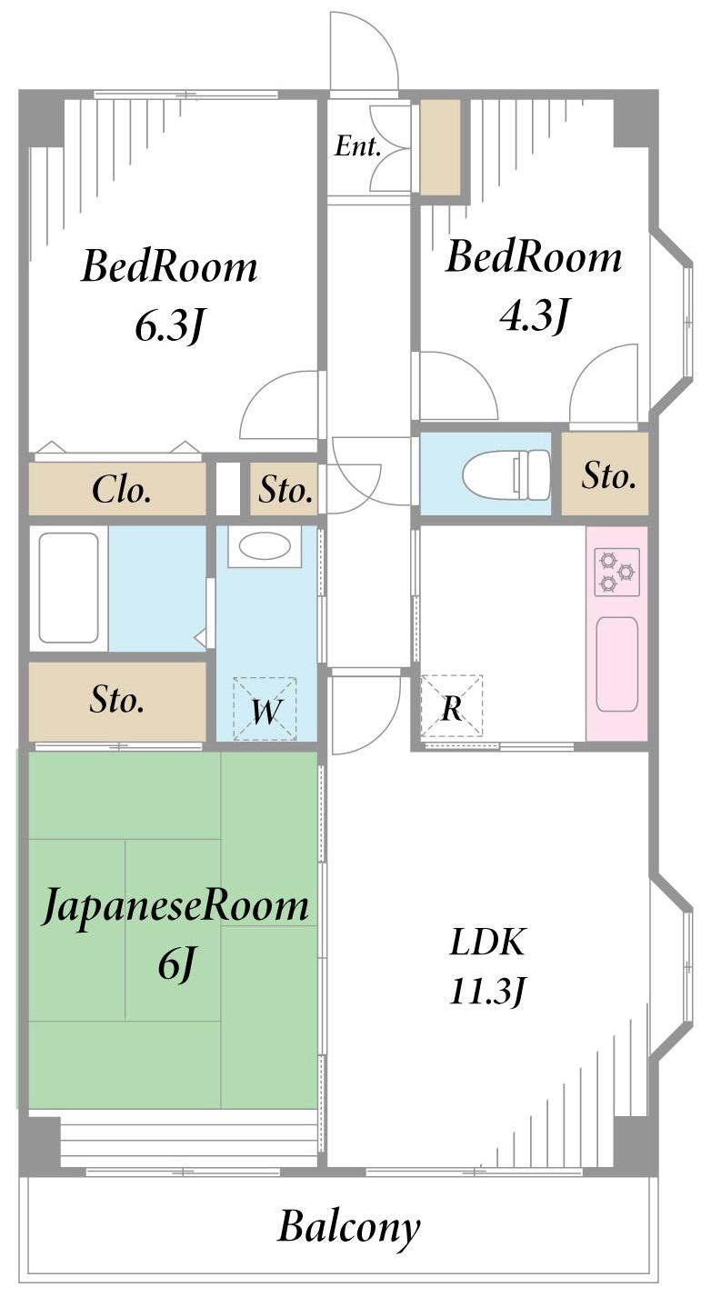 第2プレミール東久留米(3LDK/4階)の間取り写真