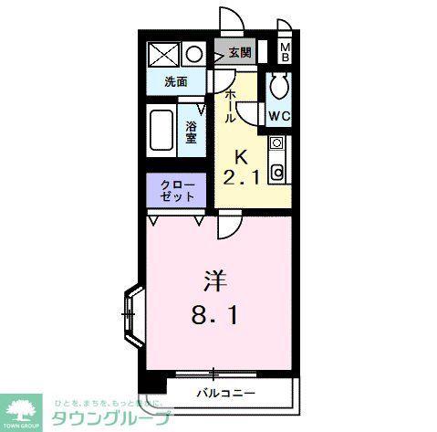 ストーンパースリ(1K/6階)の間取り写真