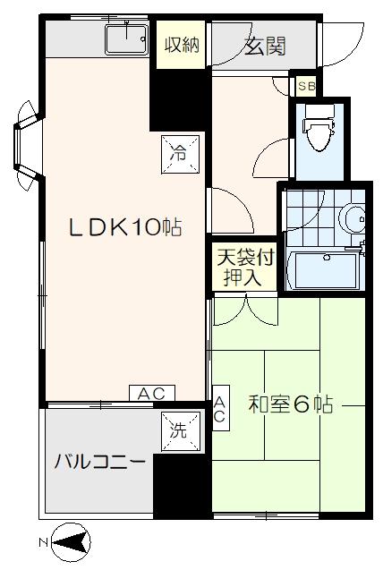 ゴールドパレス豊玉(1LDK/2階)の間取り写真