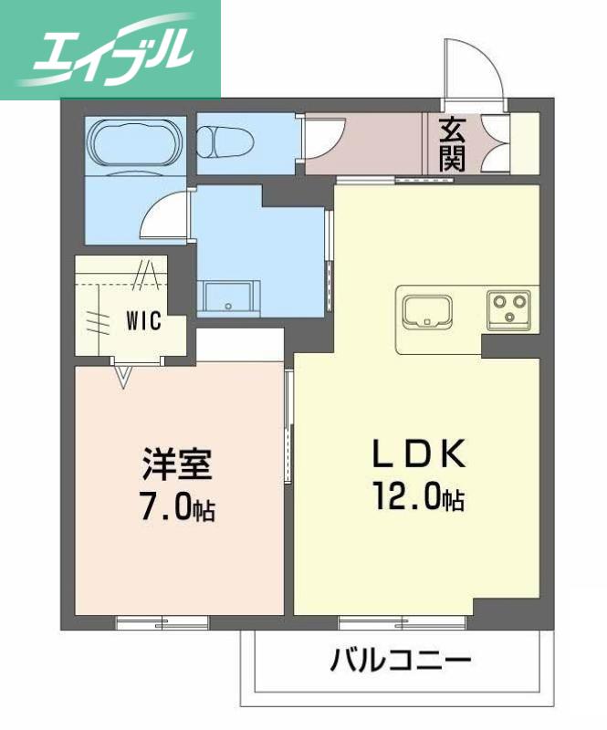 ノルディア野田(1LDK/3階)の間取り写真