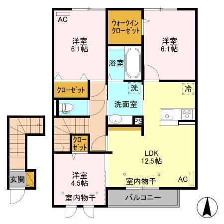 CHARLIE BROWN(3LDK/2階)の間取り写真