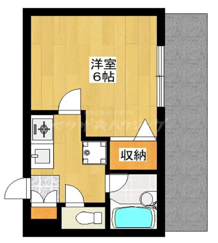 ドルチェ中野(1K/1階)の間取り写真