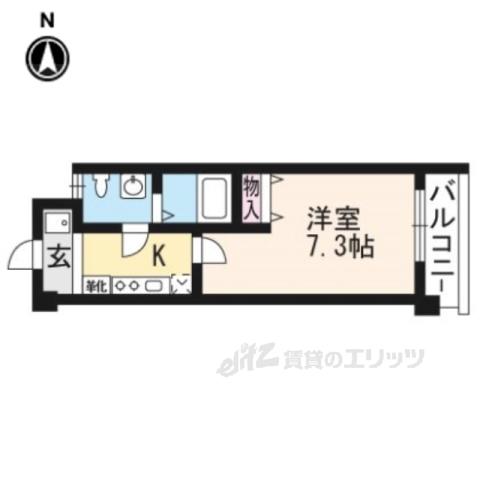 レヴィア七条(1K/5階)の間取り写真