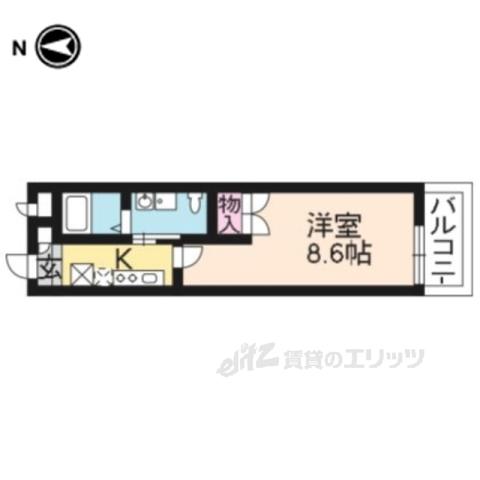 レヴィア椥辻(1K/3階)の間取り写真