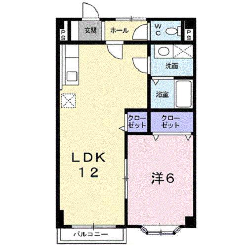 ホームリーハウス本郷(1LDK/2階)の間取り写真
