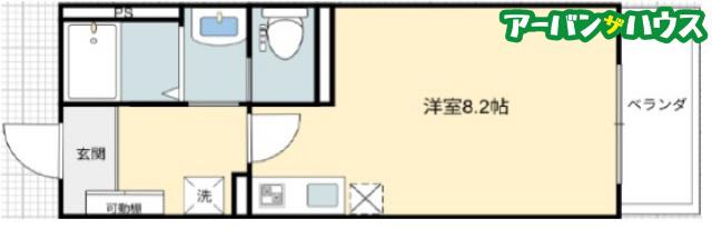 グランメゾン学南(ワンルーム/3階)の間取り写真