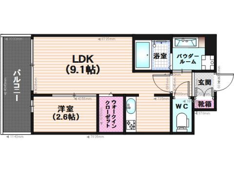 リアンレガーロ井尻ステーションⅡ(1LDK/1階)の間取り写真