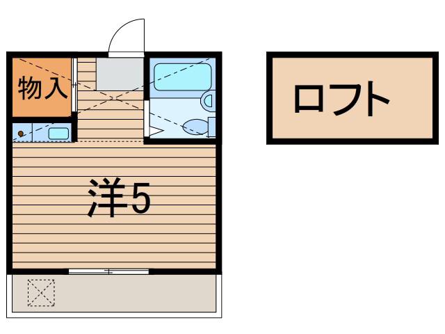 ラスールイナII(ワンルーム/1階)の間取り写真