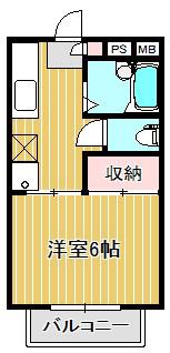 セントラルコーポ(1K/2階)の間取り写真
