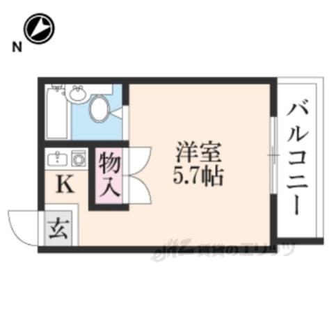 G-PLUS嵐山(ワンルーム/4階)の間取り写真