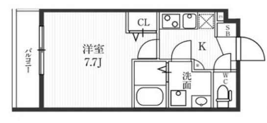 新宿夏目坂コート(1K/3階)の間取り写真