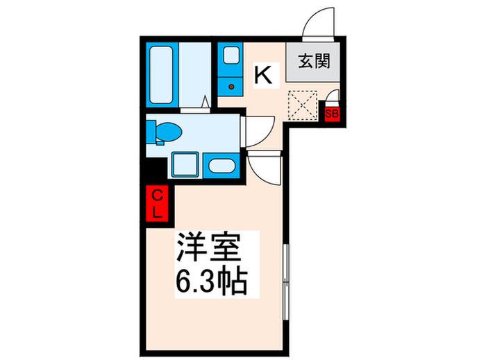 ルナ町屋(1K/3階)の間取り写真
