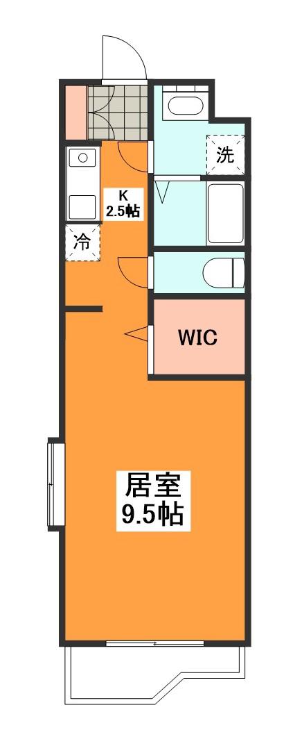 グリーンパークムサシノ(ワンルーム/1階)の間取り写真