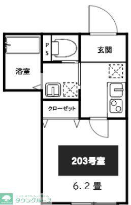 MELDIA蕨III(1K/2階)の間取り写真