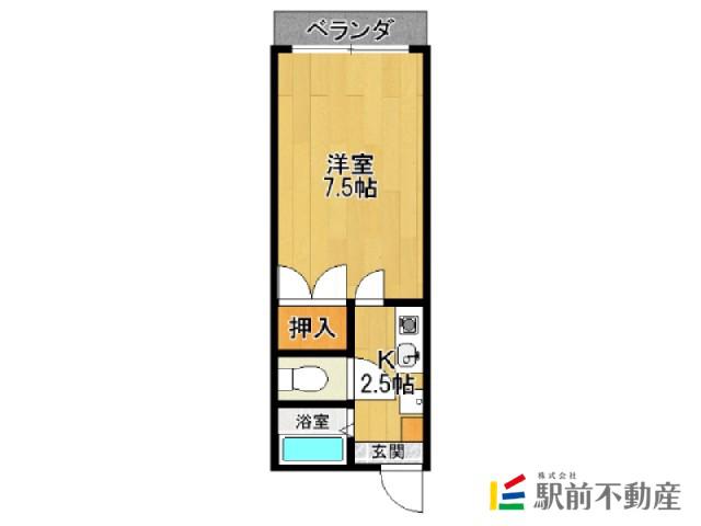 SERAI 五番館(1K/2階)の間取り写真