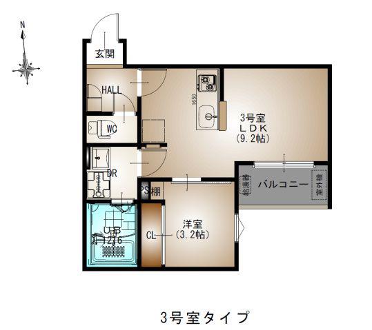 REGALEST DESILVA(1LDK/3階)の間取り写真