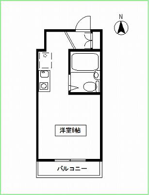 エミグランド妙蓮寺(ワンルーム/1階)の間取り写真