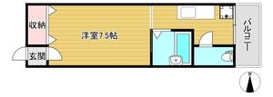 サンピアザ(1K/4階)の間取り写真