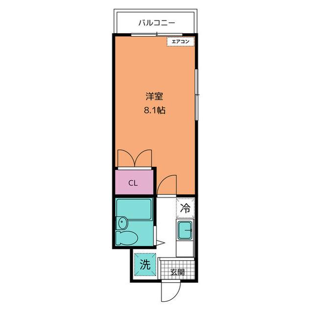 サンライトイン高岡1(1K/2階)の間取り写真