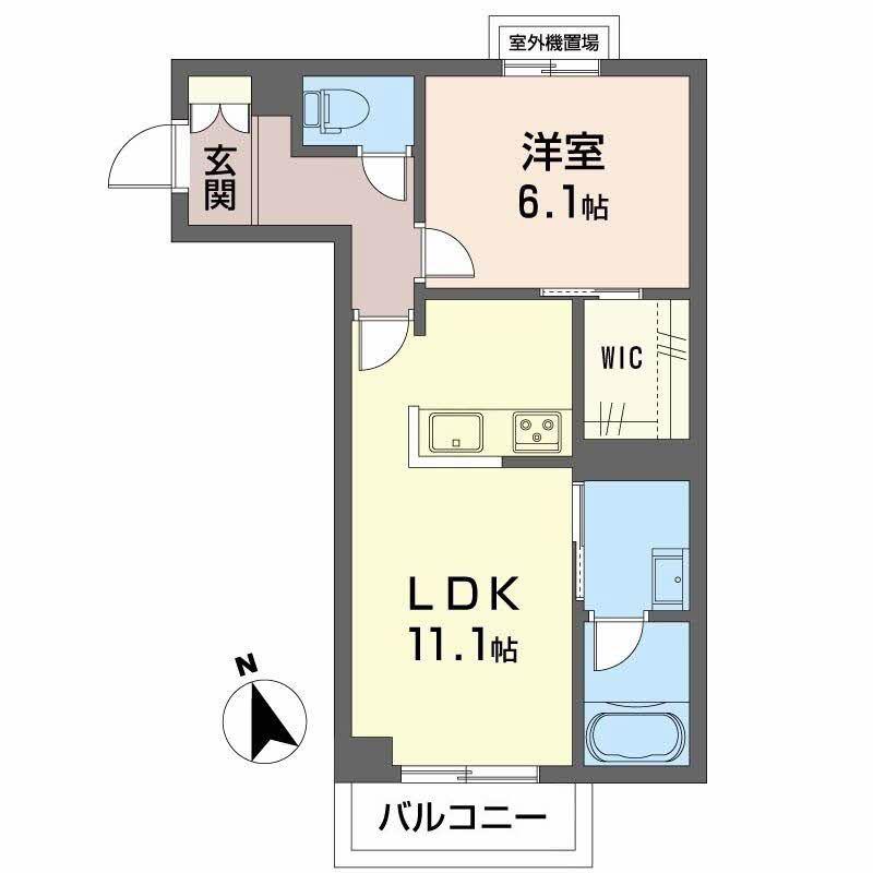 パルテ ソノーレ(1LDK/3階)の間取り写真
