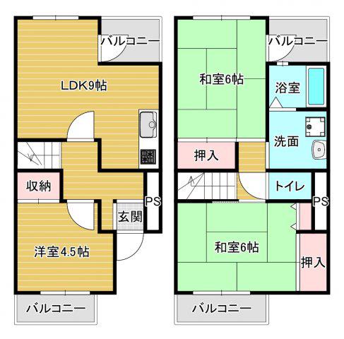 メゾンリベルテ(3LDK/3階)の間取り写真