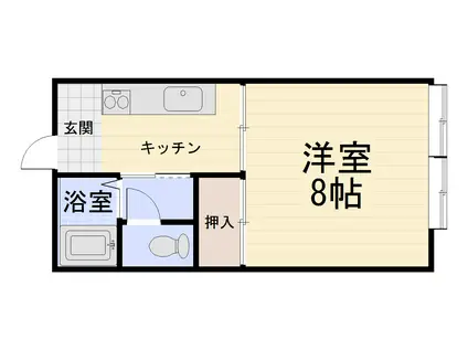 梶原荘(1K/2階)の間取り写真