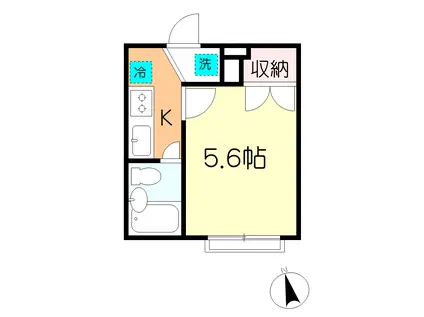 エーデルハイム(1K/2階)の間取り写真