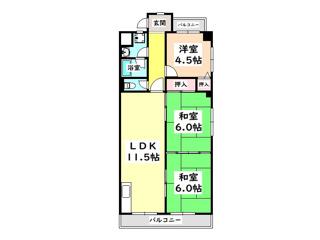 ベルツリー美園(3LDK/3階)の間取り写真
