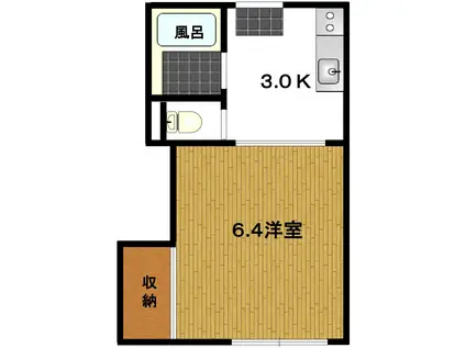 コーポ高橋第二(1K/1階)の間取り写真