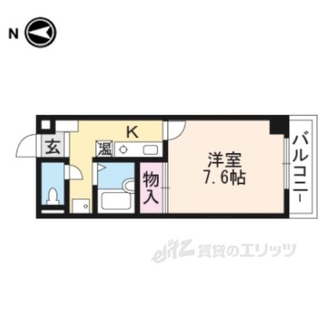 マジェスト旭(1K/4階)の間取り写真