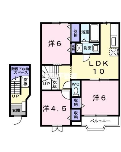 サファイアンエレガンスA(3LDK/2階)の間取り写真