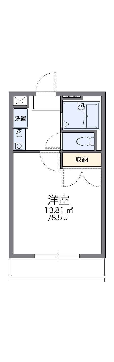 レオパレスAVENUE壱番館(1K/2階)の間取り写真