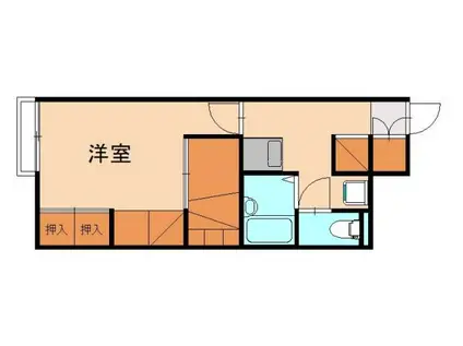 レオパレス楠の香(1K/1階)の間取り写真