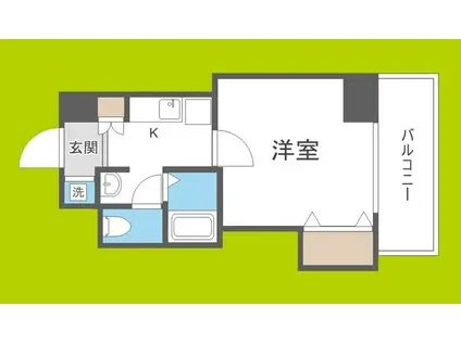 Mプラザ住吉公園壱番館(1K/5階)の間取り写真