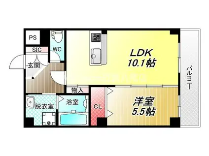 フレンセ(1LDK/1階)の間取り写真
