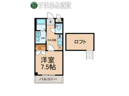 ファセル デェ オデファ(1K/1階)の間取り写真