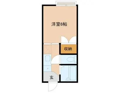 第2コーポ山路(1K/1階)の間取り写真